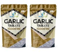 Garlic 10000mg High Strength Supplements Nutrition for Blood Pressure Support, Improved Heart Health, and Robust Immune System - Pack of 240 Healthcare Tablets
