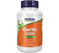 NOW Foods - Garlic 5000, Odor Controlled - 90 tablets