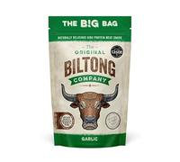 Garlic Biltong. 250g Big Bag. High Protein. Healthy Snac.k Made from British & Irish Beef. (1 x 250g, Garlic) THE ORIGINAL BILTONG COMPANY