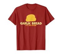 Garlic Bread It's The Future Funny Garlic Bread T-Shirt, Men, Cranberry Red, 3X-Large