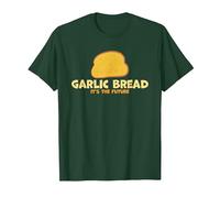 Garlic Bread It's The Future Funny Garlic Bread T-Shirt, Men, Dark Green, 3X-Large