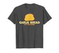 Garlic Bread It's The Future Funny Garlic Bread T-Shirt, Men, Dark Heather Grey, Medium