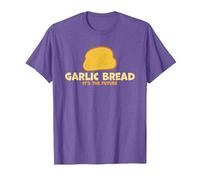 Garlic Bread It's The Future Funny Garlic Bread T-Shirt, Men, Purple Heather, Large