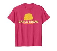 Garlic Bread It's The Future Funny Garlic Bread T-Shirt, Men, Red Heather, Medium