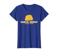 Garlic Bread It's The Future Funny Garlic Bread T-Shirt, Women, Royal Blue, Medium