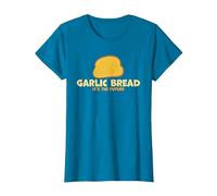Garlic Bread It's The Future Funny Garlic Bread T-Shirt, Women, Sapphire Blue, 3X-Large
