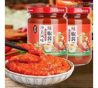 Garlic chili sauce, fresh pepper sauce, delicious peanut butter, Hunan special spicy chili sauce, Shaxian snacks, kimchi, side dishes, seasonings, hot sauce (Garlic chilli sauce 230g,2 cans)