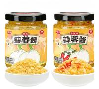 Garlic chili sauce, original garlic sauce, spicy chopped chili sauce 200g, hot sauce, vermicelli sauce, hot pot dipping sauce, cold mixed sauce, mixed noodle vegetable sauce (2 Flavor Mix,2 cans)