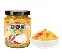 Garlic chili sauce, original garlic sauce, spicy chopped chili sauce 200g, hot sauce, vermicelli sauce, hot pot dipping sauce, cold mixed sauce, mixed noodle vegetable sauce (Spicy flavor,1 can)