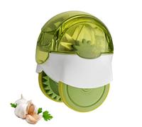 Garlic Chopper, Efficient Manual Garlic Crusher and Mincer for Fresh Herbs, Compact Green ABS Kitchen Gadget for Garlic Bread and Cooking