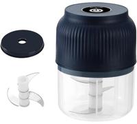 Garlic Chopper - Mini Food Processor, 320ml with Stainless Steel Blades and Whisk, Ideal for Ginger, Chili, Fruit, and Spices - Kitchen Gadget