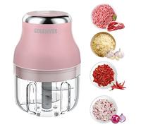 Garlic Chopper, Mini Food Processor, USB Rechargeable, Powerful Crusher, Blender to Vegetable, Wireless for Ginger, Chili, Fruit, Meat, etc（250ML）