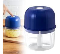Garlic Crusher, 2025 New Mini Food Processor, Portable Vegetable Cutter for Home Kitchen, Rechargeable Chopper for Beginners,Spice, Meat, Vegetables (Blue)