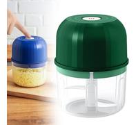 Garlic Crusher, 2025 New Mini Food Processor, Portable Vegetable Cutter for Home Kitchen, Rechargeable Chopper for Beginners,Spice, Meat, Vegetables (Green)