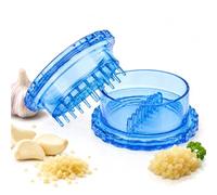 Garlic Crusher Mincer Garlic Press Manual Garlic Chopper, Garlics Twist Cutter for Fresh, Ginger & Chilli, Easy Clean Portable Kitchen Tool (Blue)
