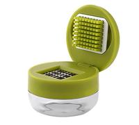 Garlic Crusher - Press Easy Mincer Tool | Multifunction Kitchen Gadget for Ginger Vegetable, Professional Stainless Squeezer Rocker Manual Hand Peeler Masher Chopper Grater Heavy Duty Silver Set