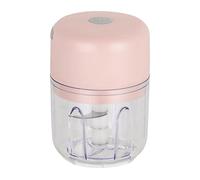 Garlic Crusher Press Electric Automatic Garlic Peeler Cutter Stainless Steel Blades Easy to Clean Manual Food Processor Portable Tomato Dicer Kitchen Tool (Pink)