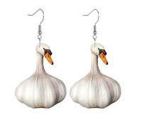 Garlic Duck Earrings, Fun Acrylic Pendants, Lightweight and Comfortable, Make an Eye-Catching Accessory for Everyday or Party Use