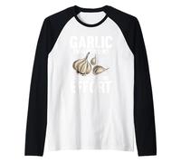 Garlic Enhancing My Social Distancing Effort Raglan Baseball Tee