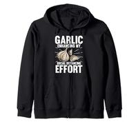 Garlic Enhancing My Social Distancing Effort Zip Hoodie