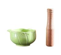 Garlic Grater Bowl with 5 Hole Sizes, Efficient Stripper for Salads Cooking Dressing, Drainage Port Included