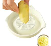 Garlic Grater - Ceramic, Shredding Tool, Grinding | Multi-purpose Food Preparation Grater For Processing Cheese With Ginger, Garlic And Onion, Br Dish