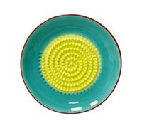 Garlic Grater Plate | 11.8cm Round Grinding Kitchen Gadgets | Ceramic Garlic Grater Bowl | for Ginger Chocolate Cheese Onions Tomatoes Fruits Vegetables Dried Seasonings
