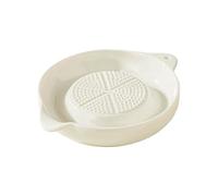 Garlic Grater Plate, Ceramic Ginger Grater and Garlic Press Alternative | Professional Juice with Grinding Moat Spo and Dish