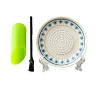 Garlic Grater Plate | Manual Ceramic Multi-Function Ginger with Brush | Garlic Grater Dish | for Food Baking Kitchen Chocolate Cooking