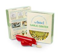 Garlic Grater Plate Set with brush and peeler. (#Ref 21) Handmade and Hand painted in Cordoba, Spain. Green with red Rim, red and black edge pattern.