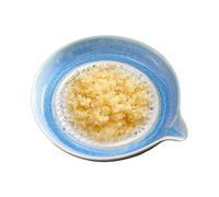 Garlic Grater Plate - Silicone Bowl Liners | White Garlic Grater, Handmade Gradient Glaze Ceramic Smooth, Ginger Cheese for Home Kitchen Chocolate Onion Lemon Fruit