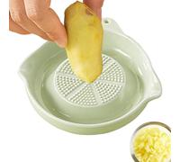 Garlic Grater Plates - Grater Shredder Gadget Transparent Ceramic Plate Food Grinder Porcelain Ginger Grater | Onion Grinding Tool for Home, Kitchen, Cooking, Restaurant and Onions