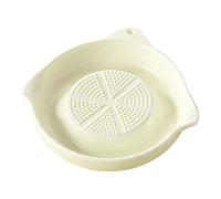 Garlic Grater Plates - Grater Shredder Gadget Transparent Ceramic Plate Food Grinder Porcelain Ginger Grater | Onion Grinding Tool for Home, Kitchen, Cooking, Restaurant and Onions