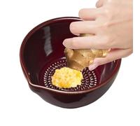 Garlic Grater Salad Bowl,5-Hole Multi-Functional Resin Labor Saving Kitchen Tool - Garlic Grinding Stripping Bowl | for Cereal Pasta Chocolate Ginger Food Lemon