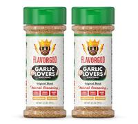 Garlic Lovers Seasoning Mix, 2 Bottles by Flavor God - Premium All Natural & Healthy Spice Blend for Grilling Chicken, Beef, Seafood, Vegetables, Salad, Tacos, & Pizza - Kosher, Gluten-Free