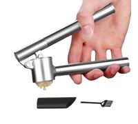 Garlic Mincer - Ginger Crusher Tool,Tool Stainless Steel Garlic Mincer Garlic Crusher, Heavy Duty Garlic Crusher Tool Set Cleaning Brush for Kitchen