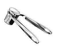 Garlic Mincer | Zinc Alloy Kitchen Garlic Press | Manual Ginger Crusher Mincer | Heavy Duty G-arlic Crusher for Smashing Ginger and Other Ingredient (Silver)