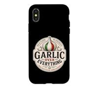 Garlic Over Everything Funny Italian Food Lover Humor Case for iPhone X/XS