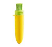 Garlic Peeler Ginger Scraper Brush, 3-in-1 Kitchen Gadget | Silicone Peeler + 304 Stainless Scraper + PBT Bristle Brush, 14.9cm Compact Kitchen Gadget for Asian Recipes