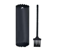 Garlic Peeler Skin Remover Roller, Easy to Peeled Garlic Cloves with Silicone Rubber Tube Roller Kitchen Garlic Tools Peeling Without Smell, with Cleaning Brush (black)