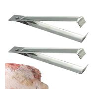 Garlic Peeler Tweezers | 2PCS Stainless Steel Garlic Skin Remover Tongs | Precision Fine Tip Garlics Peeler | 18cm Professional Kitchen Tweezers, Peel Garlics Cloves In Seconds, Vegetables Nuts Seafoo
