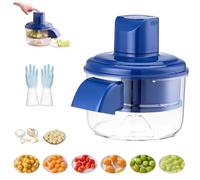 Garlic Peeling Machine, Grape Peeling Machine, 2025 Upgraded New Electric Automatic Garlic Peeler Machines, Rechargeable Home Kitchen Aid Peeler for Grapes, Cherry Tomatoes (Blue)