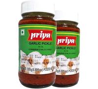 Garlic Pickle FromPriya Indian savory condiment Product from India 300g Pack of 2