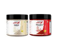 Garlic Powder (50g) + Red Chilli Powder (50g) Combo | Natural & Aromatic | Freshly Ground Lahsun & Lal Mirch | Perfect for Curries, Marinades & Seasoning