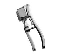 Garlic Press Chopper Peeler Manual Garlic Household Kitchen Meat Grinder Tool Mash Jujube Kernel Remover Walnut Fruit Opener Three In One (Silver, One Size)