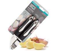 Garlic Press Crusher Kitchen Tool - Soft Grip Rubber Handles. Stainless Steel Core with Large Hanging Hole. Easy to Use Kitchen Utensil, Presser, Mincer. for Ginger, Nuts & Seeds. 5 Year Guarantee.