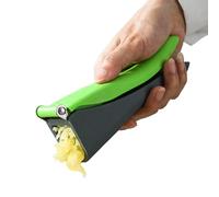 Garlic Press - Detachable Vegetable Mincer Tool, Manual Handheld Potato Chopper Easy Clean Structure | Suitable for Kitchen Food Preparation Garlic Ginger Crushing Slicing, Gray Green