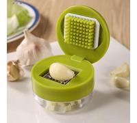 Garlic Press Dicer,Garlic Chopper,Household Small Garlic Press with Storage Container,Manual Garlic Pounder,Ginger Chopper Cutter,Multifunction Garlic Kitchen Gadget