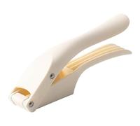 Garlic Press for Ginger and Garlic, 2 in 1 Heavy Duty Garlic Crusher with Ergonomic Handle, Easy Squeeze Kitchen Tool for Fresh Garlic Paste (White)