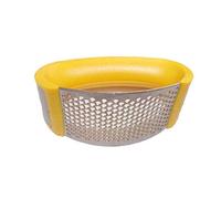Garlic Press Garlic Crusher, Casiz with Storage Pot Garlic Crusher Walnut Peanut Mincer Garlic Chopper Slicer Practical Kitchen Tool Super Easy to Use & Clean Built to Last Yellow